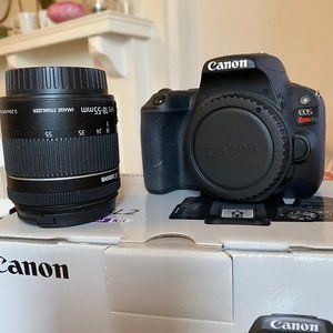 Canon Eos Rebel SL2 Camera for YouTube with 18-55 Lens WITH accessories + box